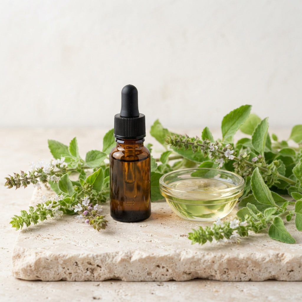 Huile Essentielle de Basilic Angolais 100% Pure