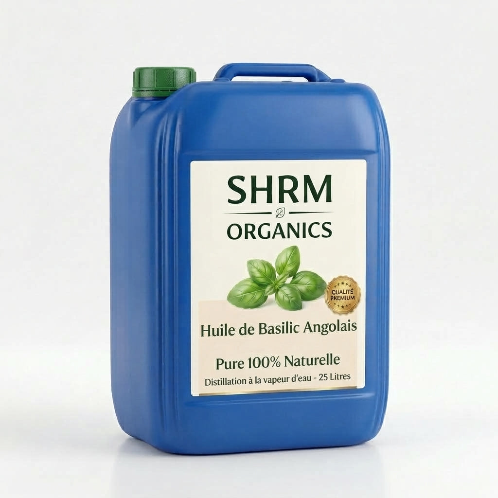 Huile Essentielle de Basilic Angolais 100% Pure